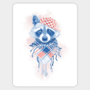 Rocco Raccoon - blue version Sticker